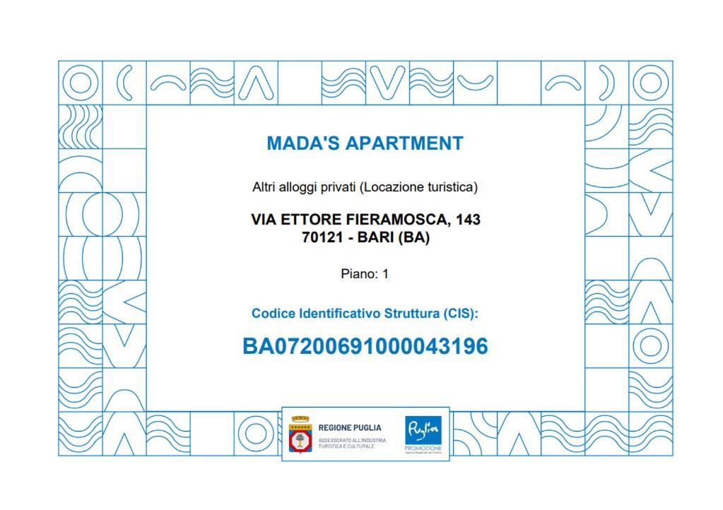 Mada'S Apartment Deluxe Bari Exterior photo